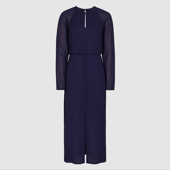 *Restock!* NWT REISS | Mylee Midi Chiffon Dress - Picture 6 of 6